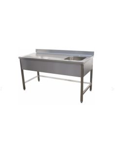 Table chef avec cuve droite + TI - Dimensions:1000X700H900