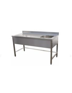 Table chef avec cuve droite - Dimensions:1300X700H900