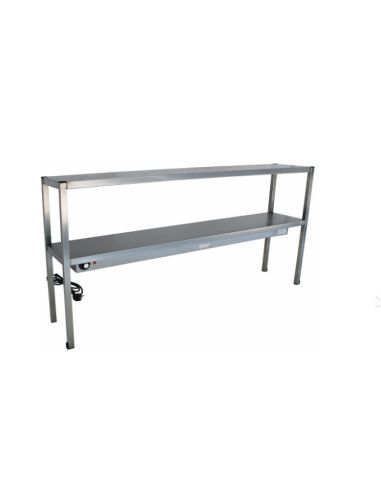 Étagère chef chauffante 2 niveaux 300 - Dimensions:2000X300XH700