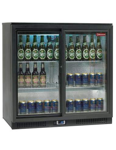 Refroidisseur de bouteilles, 2 portes coulissantes