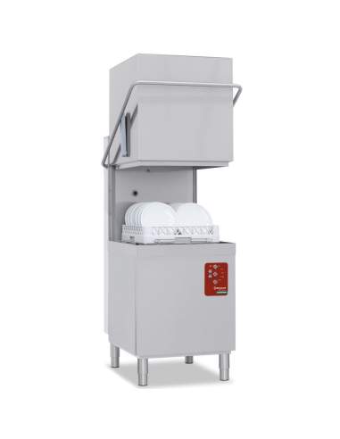 Lave-vaisselle à capot, panier 500x500 mm "Full Hygiene", avec adoucisseur continu