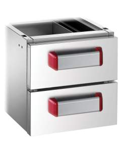 Ensemble 2 tiroirs GN 1/1 (h.100 mm)