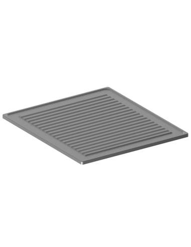 Plaque rainurée acier inox 1 brûleur