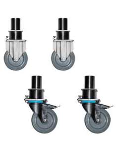 4 roues réglables, 2 avec freins, pour fours 20 GN 1/1 & 2/1