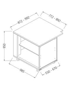 Comptoirs de bar neutres_section caisse 90° (ouvert)