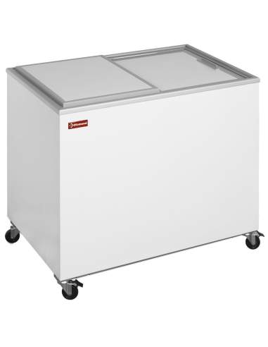 Refroidisseur bout., bahut 300 lit, couvercles pleins, coulissants