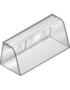 Vitrine avec élément éclairant (LED) fermée, avec portes coulissantes