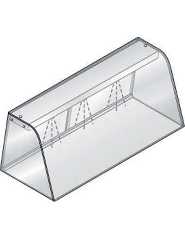 Vitrine avec élément éclairant (LED) fermée, avec portes coulissantes