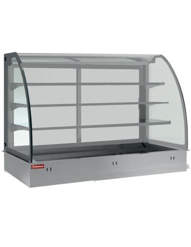 Elément top et vitrine sur 3 niveaux fermée, réfrigérés, ventilés, 5x GN 1/1 (sans unité hermétique)