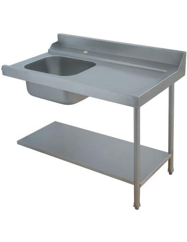 Table d'entrée pour prélavage "droite"