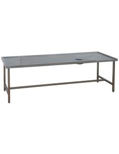 Table de triage (gauche) avec trou vide-ordures