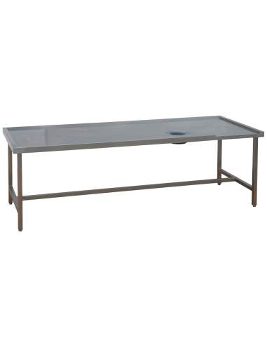 Table de triage (gauche) avec trou vide-ordures