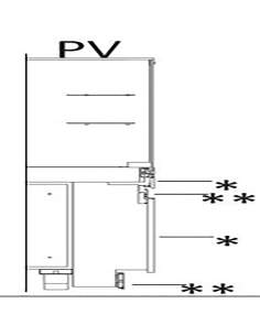 Kit fronton décoratif comptoir vitrine, panneau en bois, plinthe et moulure