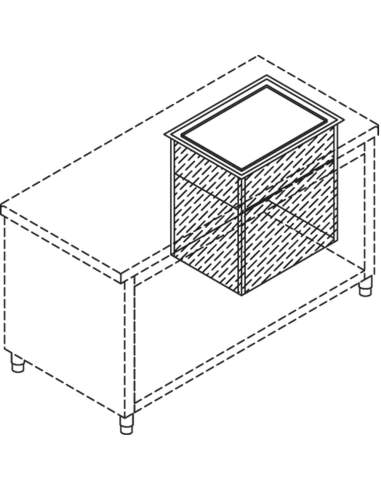 Silo neutre pour paniers lave-vaisselle 500x500 mm