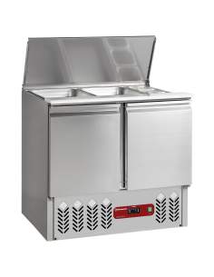 Saladettes avec couvercle 2x GN1/1+3x GN 1/6-150 mm + reserve 2 pt.GN 1/1, 240 Lit