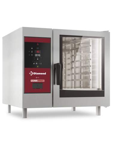 Four électrique vapeur directe et convection, 6x GN 1/1+Cleaning