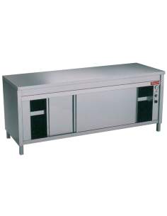 Table  armoire chauffante portes couliss.
