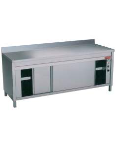 Table  armoire chauffante portes coul. + ba