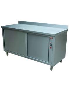 Table  armoire chauffante portes coul. + ba
