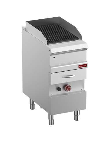 Grill Vapeur gaz, grille en fonte "double face", module 1/2,