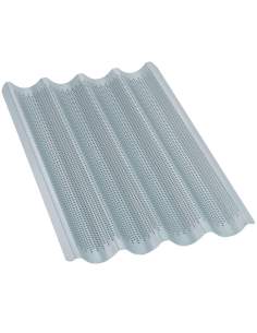 Plaque en aluminium GN1/1, perforée-ondulée pour baguettes