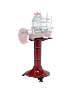 Socle en fonte (rouge vif) pour trancheuse