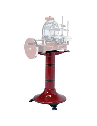 Socle en fonte (rouge vif) pour trancheuse