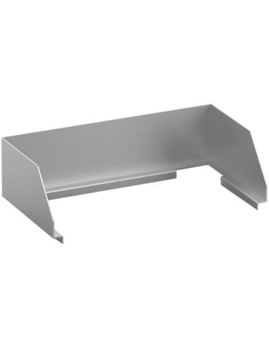 Rebord anti-éclaboussures inox, plaque 400mm