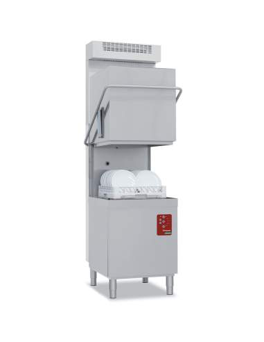 Lave-vaisselle capot, panier 500x500 mm "Full Hygiene" + Condenseur-récupérateur de buées
