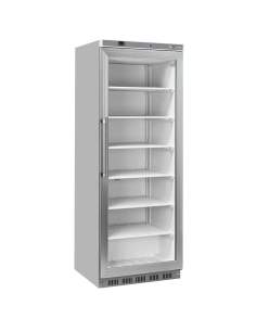 Armoire congélateur, porte vitrée, statique, 400 litres - Acier inox