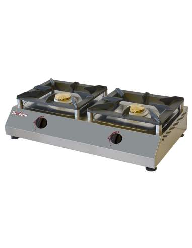 Réchaud de table gaz, 2 feux vifs 5 kW