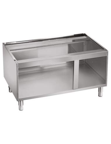 Soubassement ouvert, sur pieds inox réglables