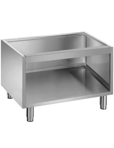 Soubassement ouvert, sur pieds inox réglables