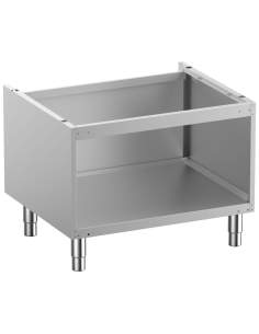 Soubassement ouvert, sur pieds inox réglables