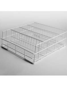 Panier verres Ø 80 mm, 500x500 mm Rilsan