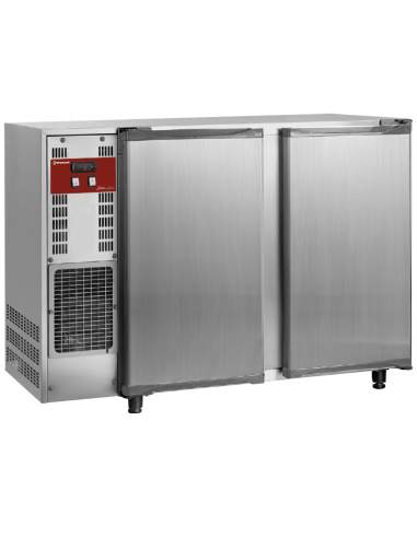Refroidisseur de bouteilles, acier inox, 2 portes, 375 Lt.