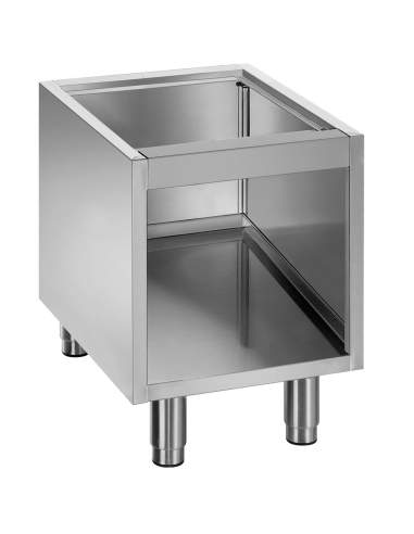 Soubassement ouvert, sur pieds inox réglables