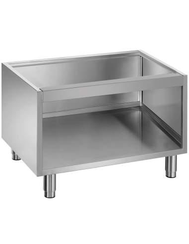 Soubassement ouvert, sur pieds inox réglables