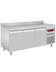 Table frigorifique "murale" ventilée, 3 portes GN 1/1, 405 litres