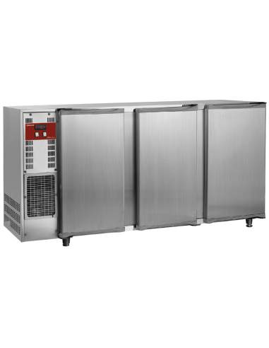Refroidisseur de bouteilles, acier inox, 3 portes,  579 litres
