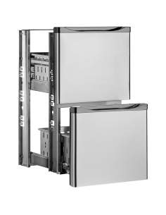 Kit bloc tiroirs, acier inox, (1/2 + 1/2) x TAV