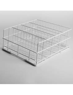 Panier verres Ø85 mm, 400x400 mm Rilsan
