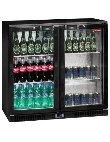 Refroidisseur de bouteilles ventilé, "Back Bar"  2 portes battantes