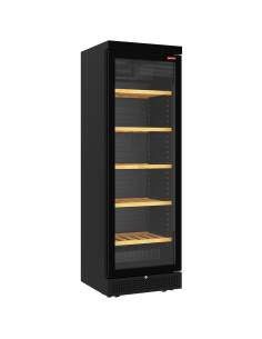Vitrine cave à vins ventilée 382 litres - 5 niveaux - sans cadre - NOIRE