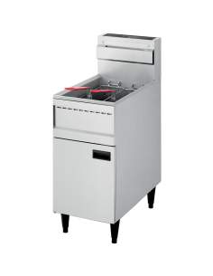 Friteuse gaz "haut rendement", cuve 23 litres
