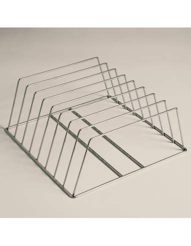 Support inox pour 8 plats gastro, h60 mm