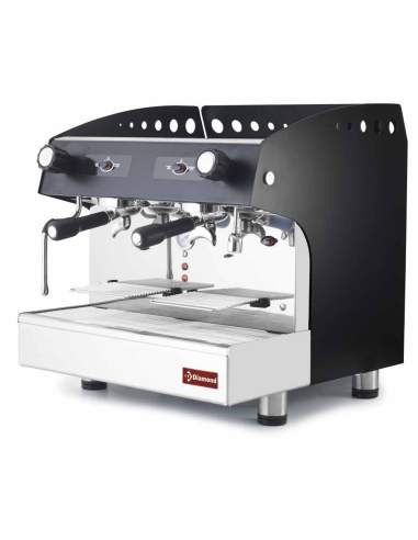 Machine à café expresso 2 groupes, semi-automatique - NOIR