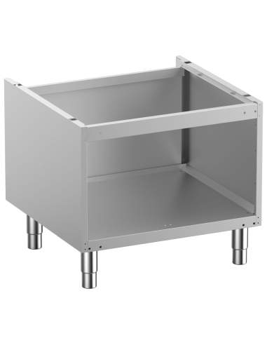 Soubassement ouvert, sur pieds inox réglables