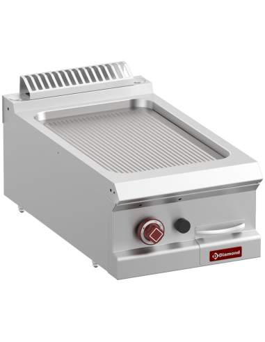 Plaque de cuisson gaz rainurée, module 1/2  -Top-