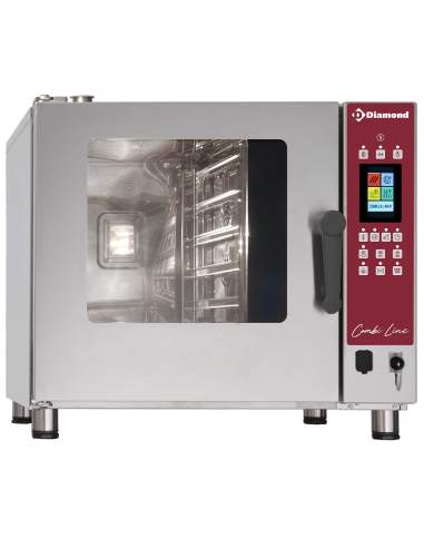 Four électrique TOUCH SCREEN vapeur - convection 5x GN 1/1 - AUTO-CLEANING